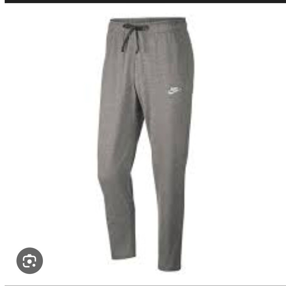 Nike Mens Joggers Heather Charcoal Gray Jersey Sweatpants L athletic Athleisure